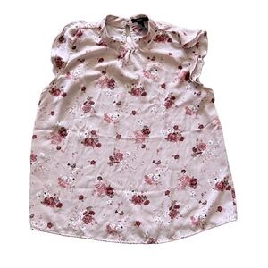 Forever 21 Pink Mandarin Collar Blouse